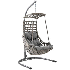 Alaçatı | Tekli Rattan Bahçe Salıncağı | Rehome Balkon Salıncağı