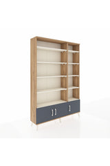 Arges Dolap 10 Raflı 3 Kapaklı 132x30x195 Çam-Antrasit/Aytaşı