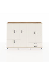 Arges Dolap 12 Raflı 2 Çekmeceli 7 Kapaklı 220x30x163 Çam-Aytaşı