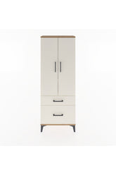 Arges Dolap 3 Raflı 2 Çekmeceli 2 Kapaklı 60x30x163 Çam-Aytaşı