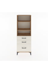 Arges Dolap 3 Raflı 3 Çekmeceli 60x30x163 Çam-Aytaşı