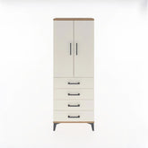 Arges Dolap 3 Raflı 4 Çekmeceli 2 Kapaklı 60x30x163 Çam-Aytaşı