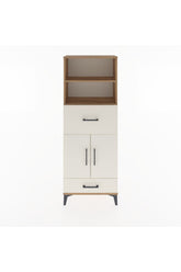 Arges Dolap 4 Raflı 2 Çekmeceli 2 Kapaklı 60x30x163 Çam-Aytaşı