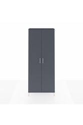Arges Dolap 4 Raflı 2 Kapaklı 88x30x221 Antrasit-Antrasit