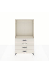 Arges Dolap Tek Raflı 4 Çekmeceli Tek Askılı 88x30x163 Aytaşı-Aytaşı