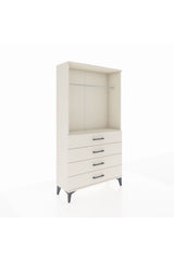 Arges Dolap Tek Raflı 4 Çekmeceli Tek Askılı 88x30x163 Aytaşı-Aytaşı