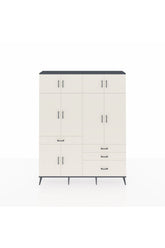 Arges Gardrop 5 Raflı 4 Çekmeceli 2 Askılı 176x30x221 Antrasit-Aytaşı