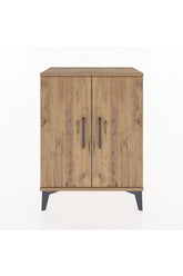Arges Komodin 2 Raflı 2 Kapaklı 60x30x80 Çam-Çam