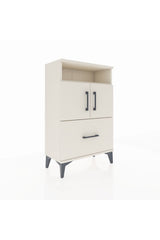Arges Komodin 2 Raflı Tek Çekmeceli 2 Kapaklı 60x30x96 Aytaşı-Aytaşı