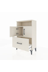 Arges Komodin 2 Raflı Tek Çekmeceli 2 Kapaklı 60x30x96 Aytaşı-Aytaşı
