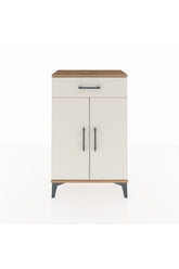 Arges Komodin 2 Raflı Tek Çekmeceli 2 Kapaklı 60x30x96 Çam-Aytaşı