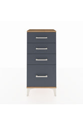 Arges Komodin 4 Çekmeceli 44x30x96 Çam-Antrasit