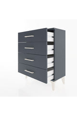 Arges Komodin 4 Çekmeceli 60x30x80 Antrasit-Antrasit