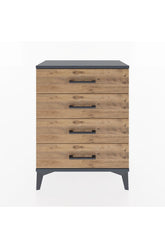 Arges Komodin 4 Çekmeceli 60x30x80 Antrasit-Çam