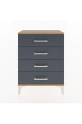 Arges Komodin 4 Çekmeceli 60x30x80 Çam-Antrasit