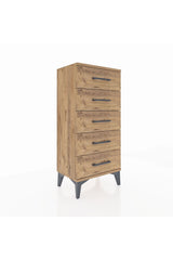 Arges Komodin 5 Çekmeceli 44x30x96 Çam-Çam