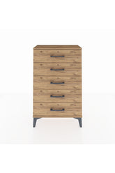 Arges Komodin 5 Çekmeceli 60x30x96 Çam-Çam