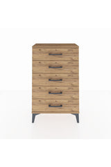 Arges Komodin 5 Çekmeceli 60x30x96 Çam-Çam