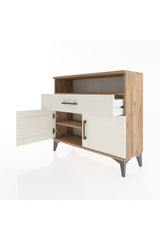Arges Şifonyer 2 Raflı Tek Çekmeceli 2 Kapaklı 88x30x80 Çam-Aytaşı