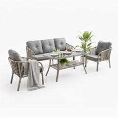 Artemis | Üçlü Bahçe Mobilyası Takımı | Rattan Bahçe Balkon Takımı