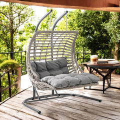 Bodrum Double | Çiftli Rattan Bahçe Salıncağı | Rehome Balkon Salıncağı