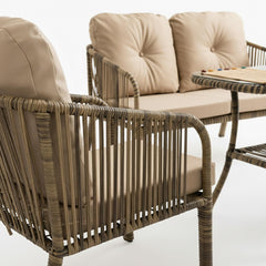 Capri Swing Artemis İkili Rattan Balkon Bahçe Takımı | Açık Kahve