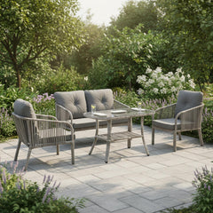 Capri Swing Artemis İkili Rattan Balkon Bahçe Takımı | Beyaz
