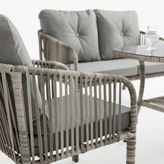 Capri Swing Artemis İkili Rattan Balkon Bahçe Takımı | Gri