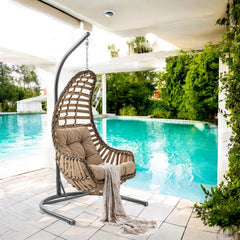 Capri Swing Datça Bahçe Salıncağı | Tek Kişilik | Rattan Salıncak