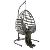 Capri Swing Gümbet Tekli Rattan Bahçe Salıncağı | Balkon Salıncağı