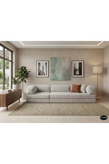 Fitilli Kadife 3 Kişilik Kanepe Yatak – Açılır Sünger Koltuk | 300x200 cm | Salon Misafir Yatağı | Gri