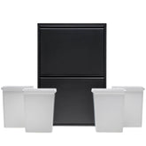FlexBox 4 Bölmeli Çok Amaçlı Banyo Dolabı | 2 Kapaklı Kirli Sepeti