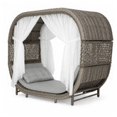 Flexy Romantica 708 Gölgelikli Rattan Daybed Bahçe Yatağı