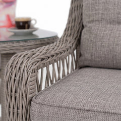Fusion İkili Rattan Bahçe Oturma Grubu | Gri | Rehome