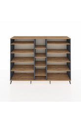 Hyperion Dolap 11 Raflı 220x44x163 Antrasit-Çam