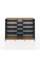 Hyperion Dolap 11 Raflı 220x44x163 Antrasit-Çam/Antrasit