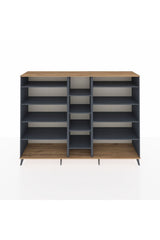 Hyperion Dolap 11 Raflı 220x44x163 Antrasit-Çam/Antrasit