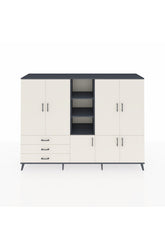 Hyperion Dolap 11 Raflı 3 Çekmeceli 7 Kapaklı 220x44x163 Antrasit-Aytaşı