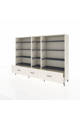Hyperion Dolap 12 Raflı 3 Çekmeceli 220x44x163 Aytaşı-Antrasit/Aytaşı