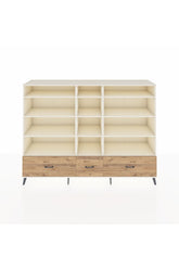 Hyperion Dolap 12 Raflı 3 Çekmeceli 220x44x163 Aytaşı-Aytaşı/Çam