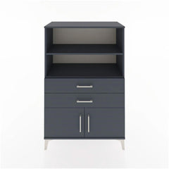 Hyperion Dolap 2 Raflı 2 Çekmeceli 2 Kapaklı 88x44x134 Antrasit-Antrasit
