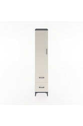 Hyperion Dolap 2 Raflı 2 Çekmeceli Tek Askılı 44x44x221 Antrasit-Aytaşı