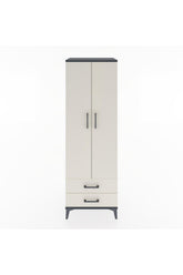 Hyperion Dolap 4 Raflı 2 Çekmeceli 2 Kapaklı 60x44x182 Antrasit-Aytaşı