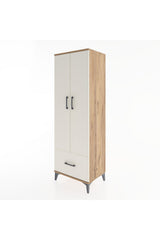 Hyperion Dolap 4 Raflı Tek Çekmeceli 2 Kapaklı 60x44x182 Çam-Aytaşı