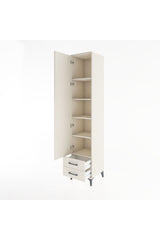 Hyperion Dolap 5 Raflı 2 Çekmeceli Tek Kapaklı 44x44x221 Aytaşı-Aytaşı