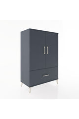 Hyperion Dolap Tek Raflı Tek Çekmeceli Tek Askılı 88x44x134 Antrasit-Antrasit