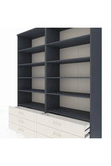 Hyperion Gardrop 10 Raflı 6 Çekmeceli 176x44x221 Antrasit-Antrasit/Aytaşı