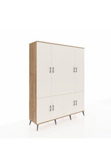 Hyperion Gardrop 10 Raflı 8 Kapaklı 176x44x221 Çam-Aytaşı/Çam