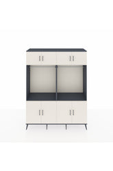 Hyperion Gardrop 10 Raflı 8 Kapaklı 2 Askılı 176x44x221 Antrasit-Aytaşı/Antrasit