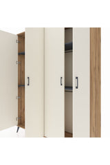 Hyperion Gardrop 4 Raflı 4 Kapaklı 4 Askılı 176x44x221 Çam-Aytaşı/Antrasit